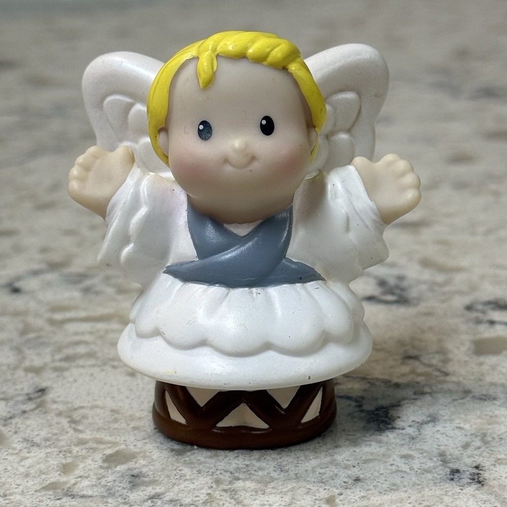 Fisher Price Little People Nativity Angel Wings Christmas Manger 2002 2010